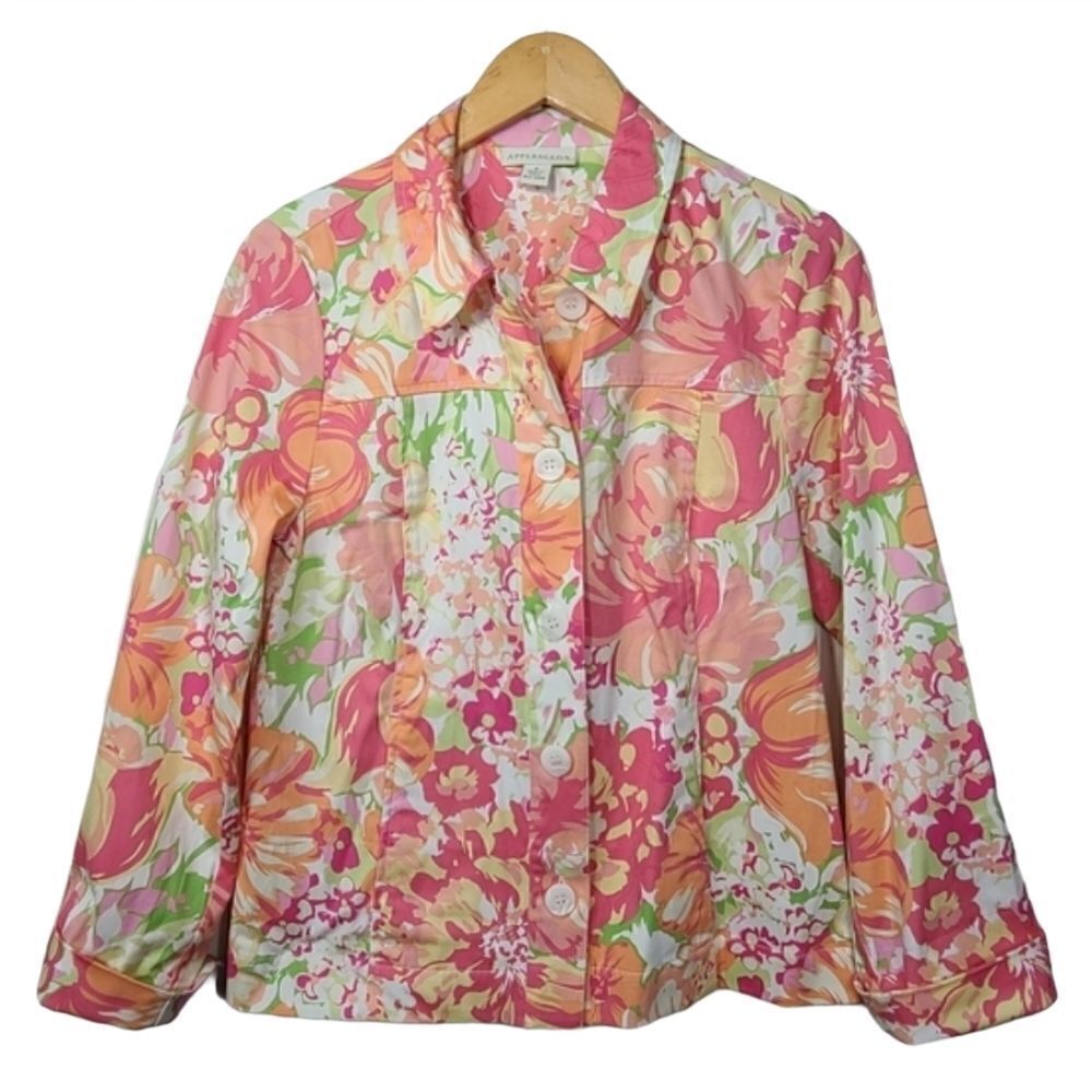 Appleseed’s Pink and Orange Floral Blazer